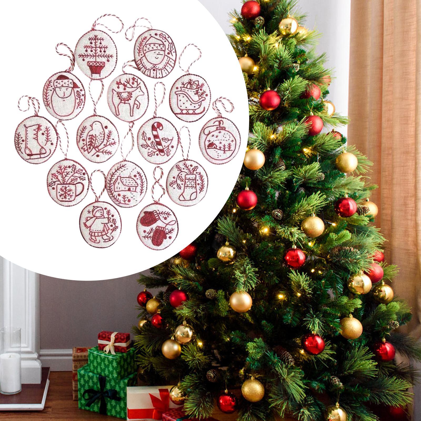 손 자수 크리스마스 장식품 키트 크리스마스 장식 기념일 - Embroidery Xmas Ornaments 리뷰 및 가격