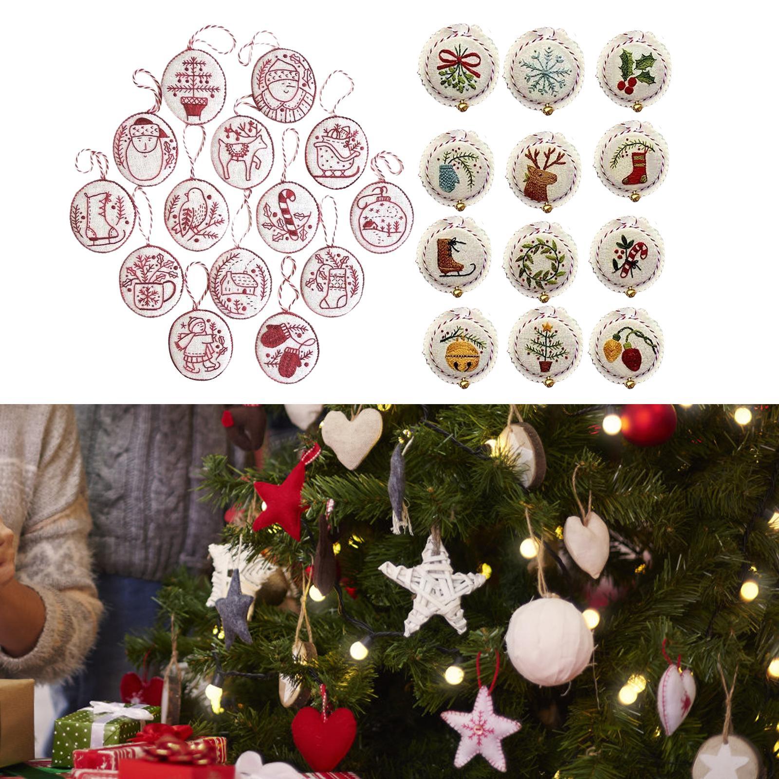 손 자수 크리스마스 장식품 키트 크리스마스 장식 기념일 - Embroidery Xmas Ornaments 리뷰 및 가격