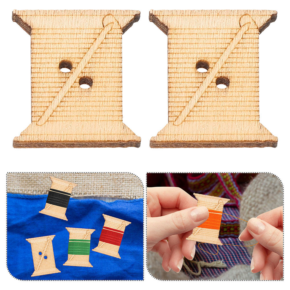 100개 나무 재질 재봉틀 실 보빈, 천연색 실 감기판 - Embroidery Thread 리뷰 및 가격