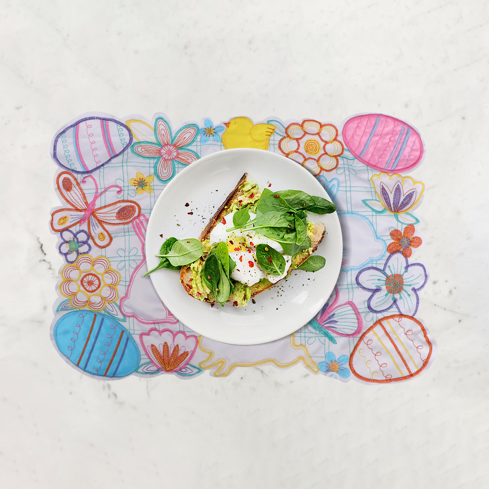 1Pcs 토끼 부활절 달걀 플레이스 매트 다채로운 테이 - Embroidery Egg 리뷰 및 가격
