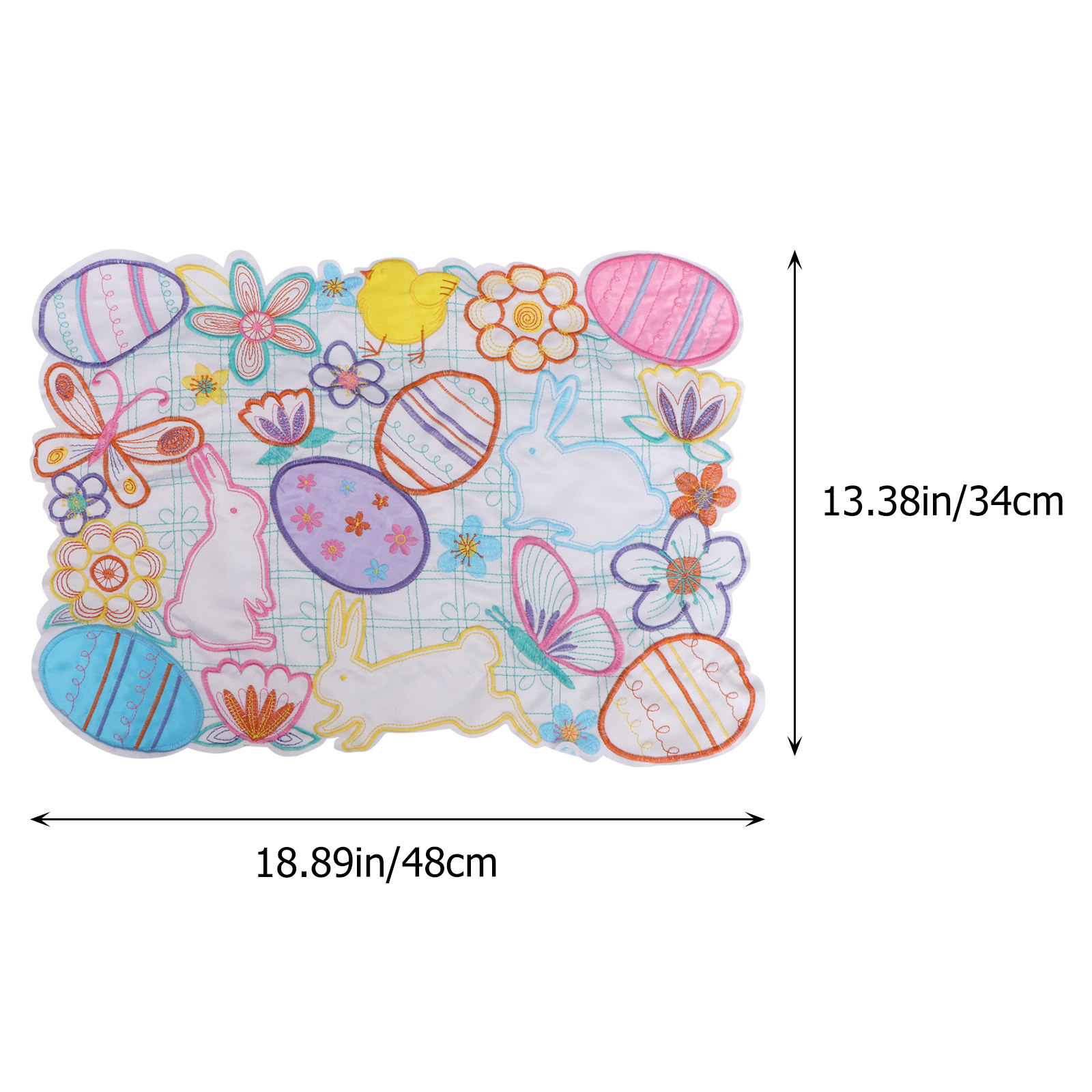 1Pcs 토끼 부활절 달걀 플레이스 매트 다채로운 테이 - Embroidery Egg 리뷰 및 가격