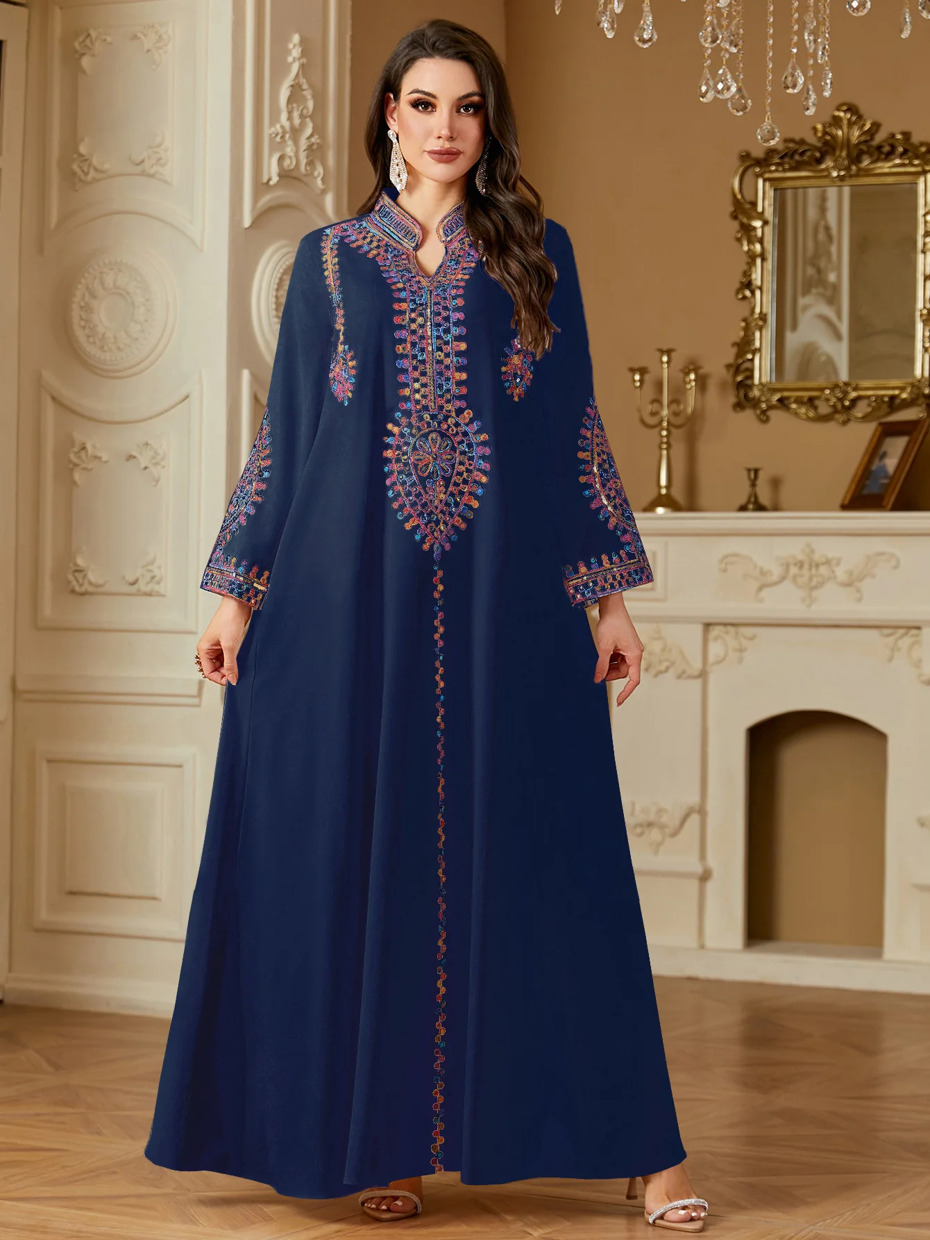 이드 자수 파티 드레스 여성 무슬림 아바야 두바이 카프 - Embroidery Kebaya 리뷰 및 가격