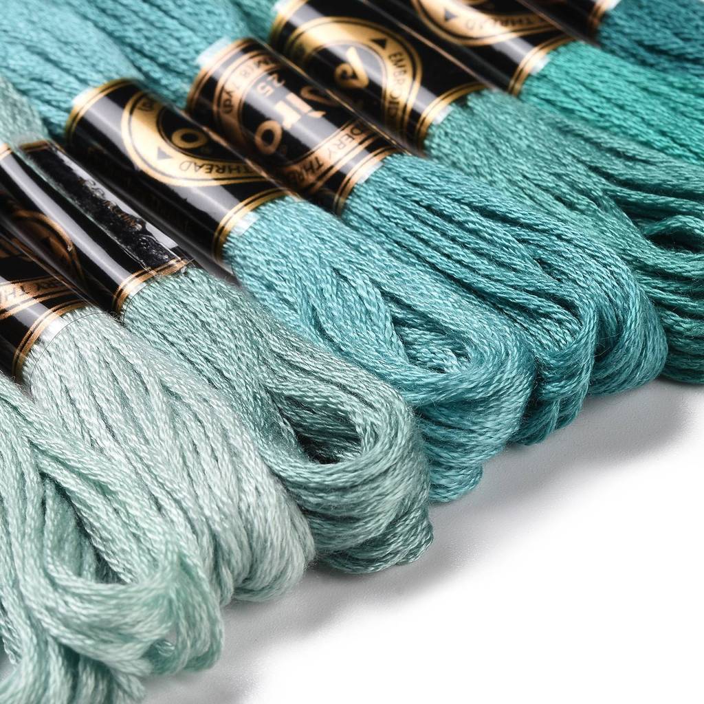 1세트 8가닥 0.5mm 6겹 폴리에스터 자수실 비즈  - Embroidery Threads 리뷰 및 가격