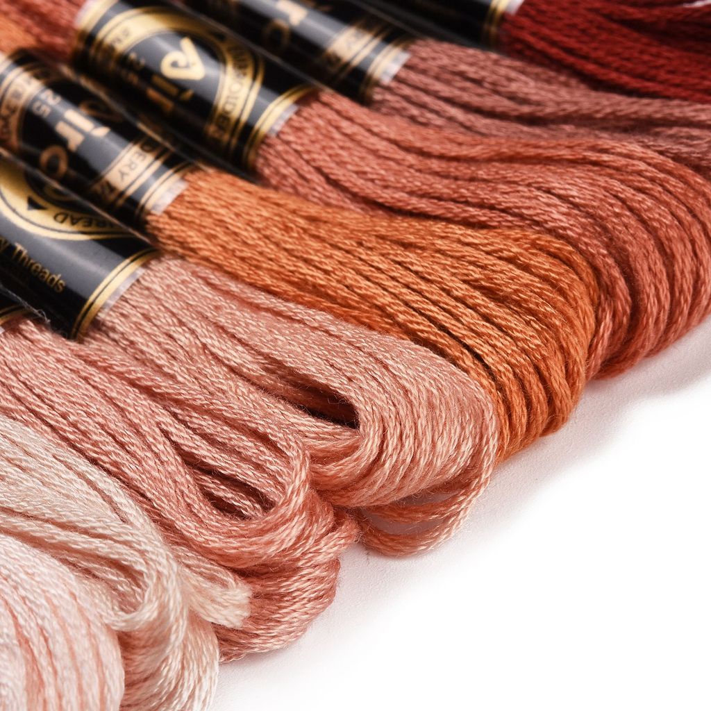 1세트 8가닥 0.5mm 6겹 폴리에스터 자수실 비즈  - Embroidery Threads 리뷰 및 가격