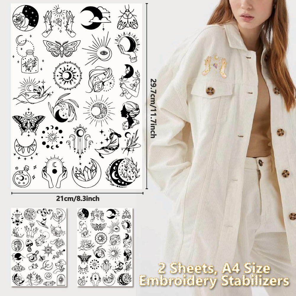 51Pcs Boho Moon Sun 수용성 자수 안정제 - Embroidery Threads 리뷰 및 가격