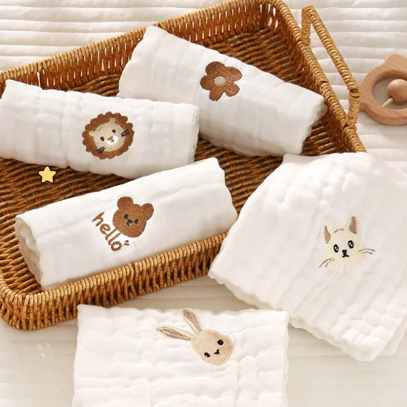 2/3/5pcs 아기 수건 유아 부드러운 수건 Burp - Embroidery Apron 리뷰 및 가격