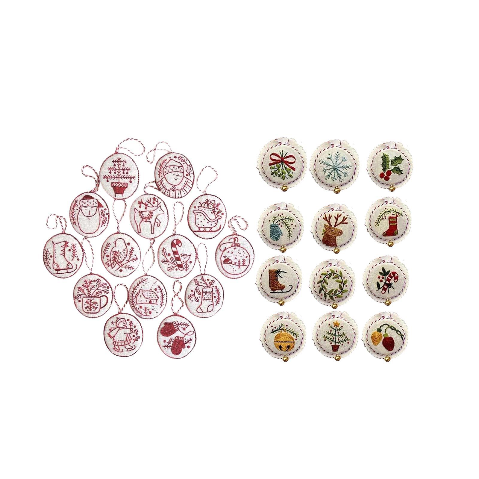 손자수 크리스마스 장식 키트 크리스마스 장식 펜던트 장 - Embroidery Xmas Ornaments 리뷰 및 가격