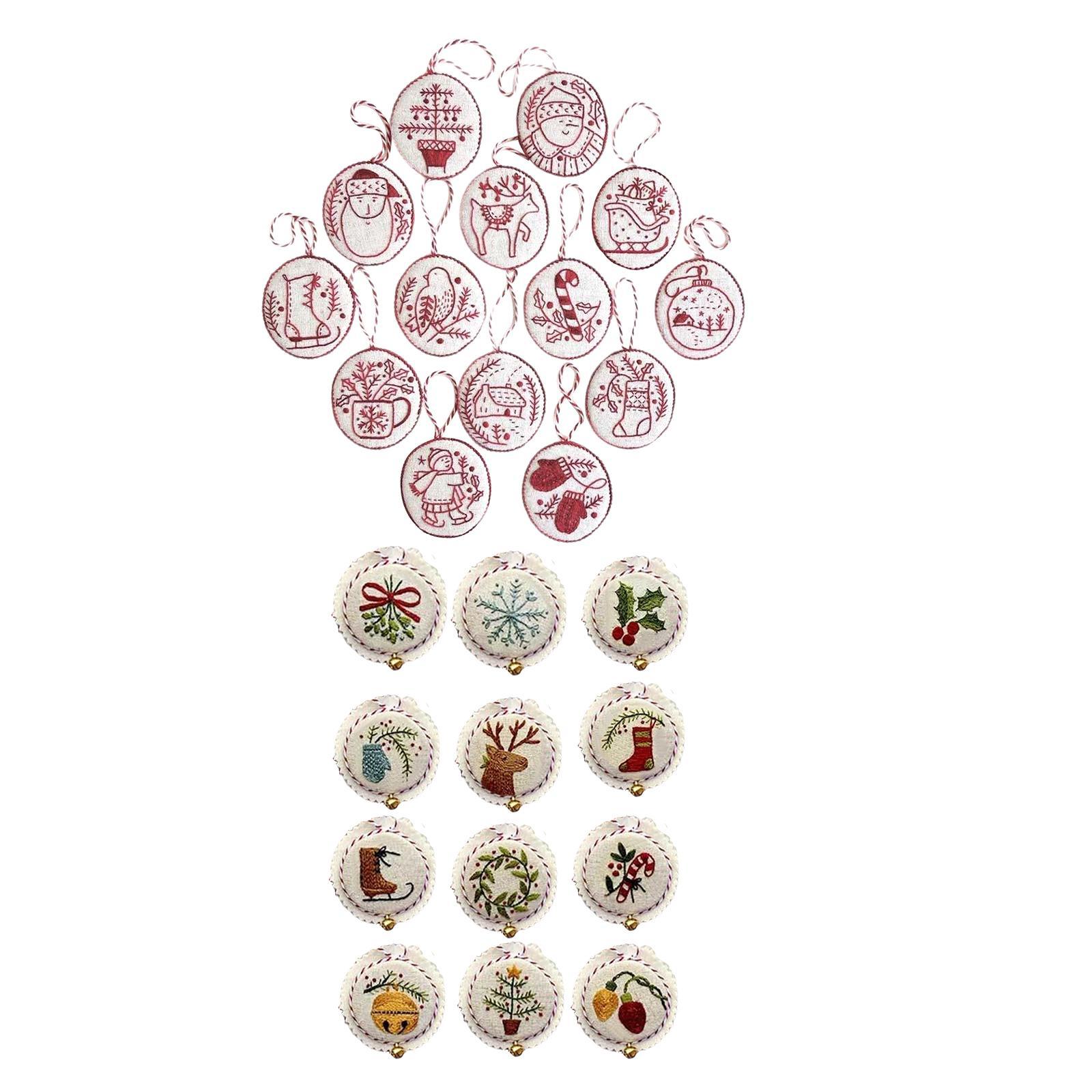 손자수 크리스마스 장식 키트 크리스마스 장식 펜던트 장 - Embroidery Xmas Ornaments 리뷰 및 가격